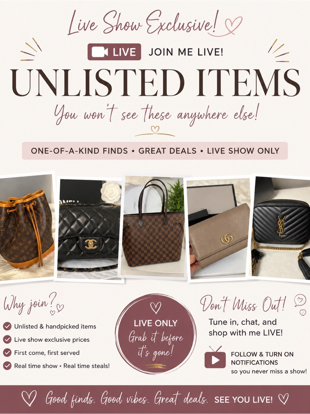 Unlisted Items Live Show - Neutral Brown Tote Bag
